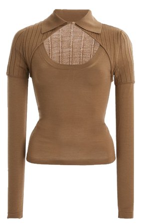 jacquemes nude cut out sweater