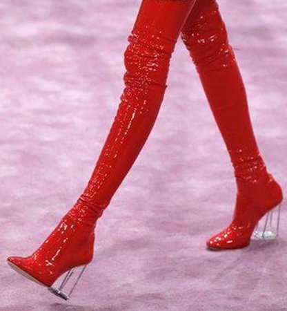 dior boots 2015 high red