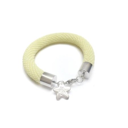 yellow crochet bracelet