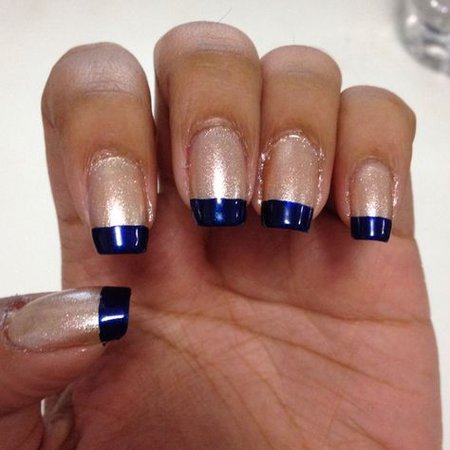 Wedding Nails Navy Blue French Tips 25 Ideas For 2019