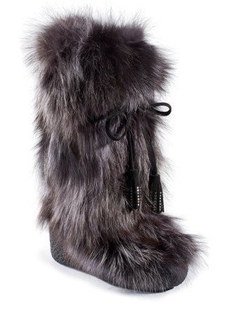 fur boots gray - Google Search