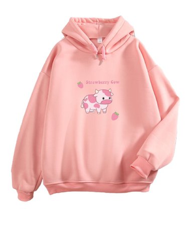 Strawberry cow hoodie