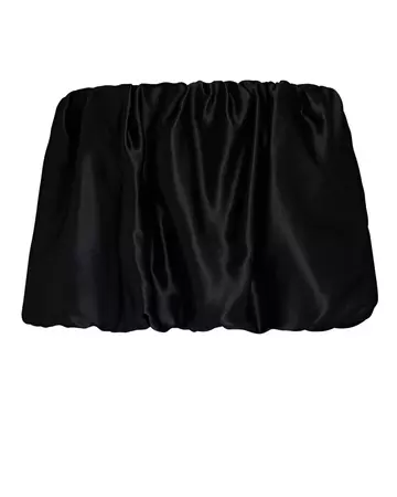 Et Ochs Michelle Strapless Scrunchie Crop Top in black | INTERMIX®