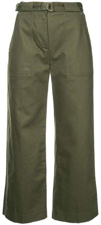 cropped high rise trousers