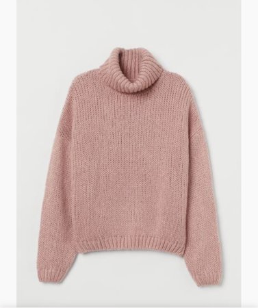 chunky pink sweater