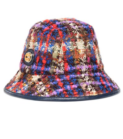 Checked Wool-Blend Bucket Hat - Gucci | Mytheresa