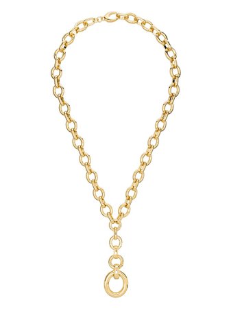 Shop gold Laura Lombardi Scala drop pendant necklace with Express Delivery - Farfetch