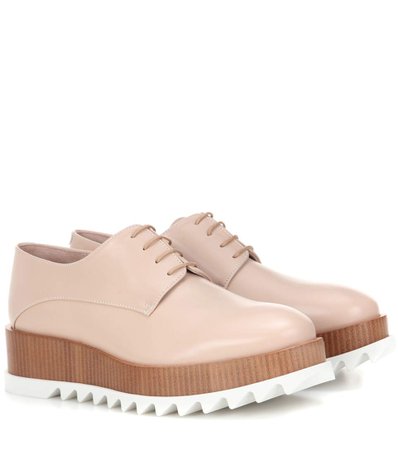 Stella Mccartney Elyse Nude Genuine Leather Lace Up White Outsole Derby - Buscar con Google