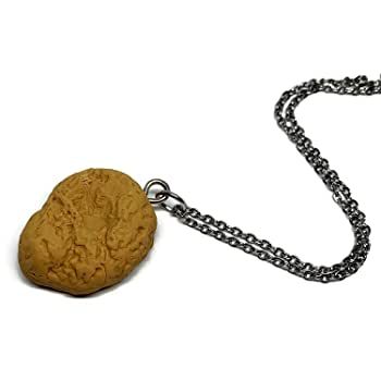 Amazon.com: Handmade Chicken Nugget Charm Necklace, 20" Stainless Steel Hypoallergenic Cable Chain With Lobster Clasp, Gifts For Fast Food Lovers, Jewelry That Looks Like Food : Handmade Products
