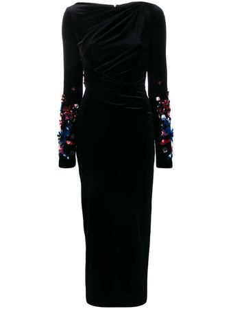 Black Talbot Runhof Tolga Evening Gown | Farfetch.com