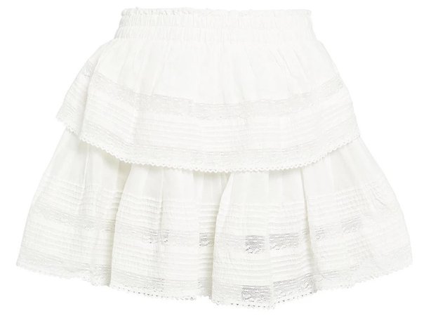 loveShackFancy white skirt