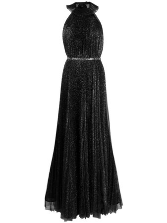 Philosophy Di Lorenzo Serafini Glitter-Embellished Pleated Dress | Farfetch.com