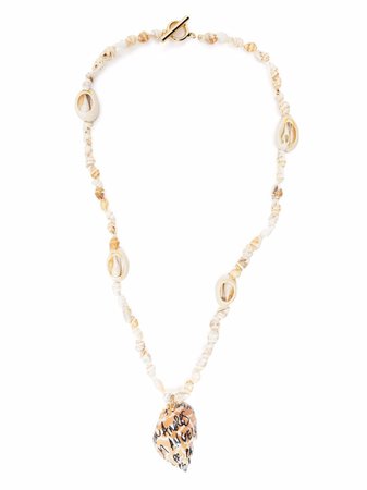 Palm Angels Shell Toggle Necklace - Farfetch
