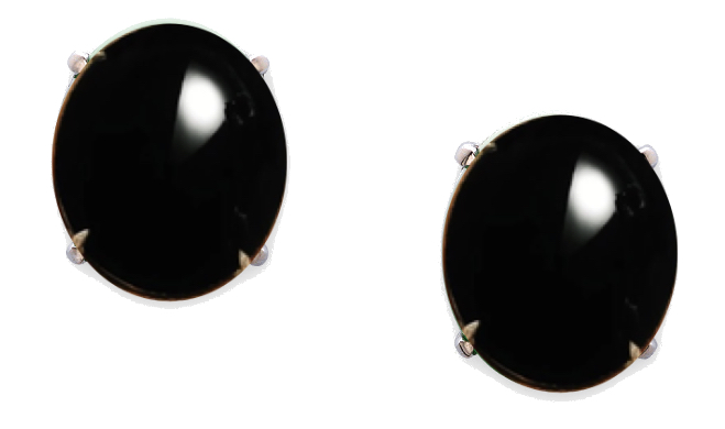 black jadeite earrings