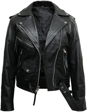 ABSY Women's Leather Biker Jacket Brando Vintage at Amazon Women's Coats Shop