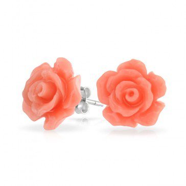 coral colored earrings