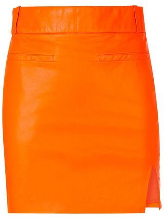 Andrea Bogosian Cleres Leather Mini Skirt