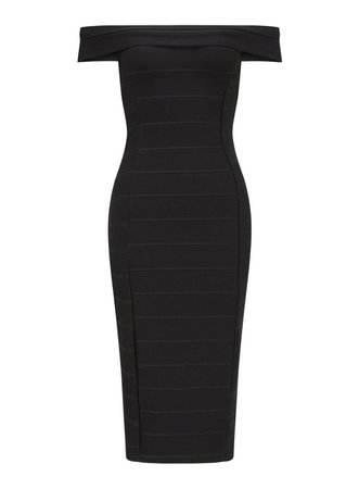 Black Bandage Bardot Midi Dress - View All - Dress Shop - Miss Selfridge