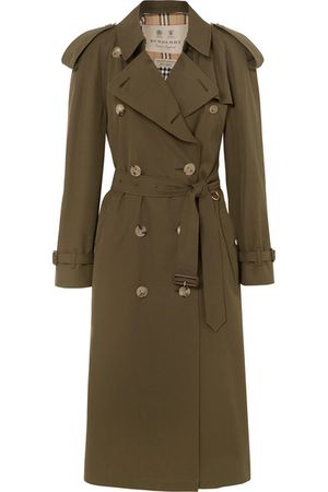 Burberry | The Westminster Long cotton-gabardine trench coat | NET-A-PORTER.COM