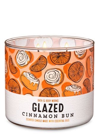 Glazed Cinnamon Bun 3-Wick Candle | Bath & Body Works