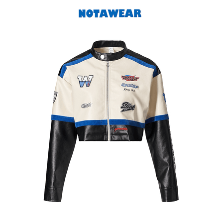NotAwear Short Leather Biker Jacket | Mores Studio