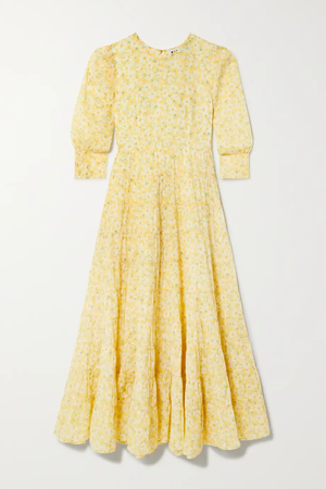 RIXO Kristen floral-print cotton maxi dress