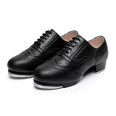 Men's Dance Shoes Leather / Cowhide Tap Shoes Heel Thick Heel Customizable Black / Performance / Practice 7444832 2019 – $1,389.04