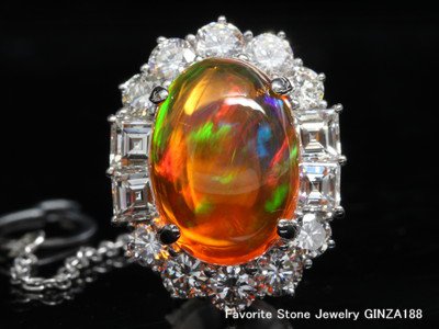 Japanese Fire Opal Necklace