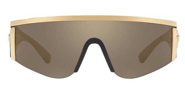VERSACE Gold Mirror Geometric Sunglasses