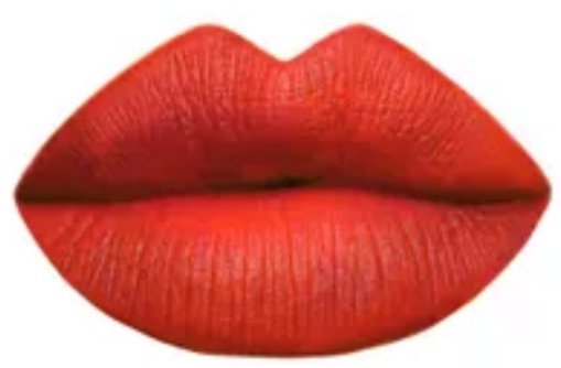 matte red/orange lip