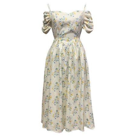 Vintage Style Floral Summer Dress Soft Girl Cottagecore Fashion