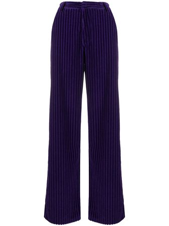 Shop AMI Paris corduroy-effect wide-leg trousers with Express Delivery - FARFETCH