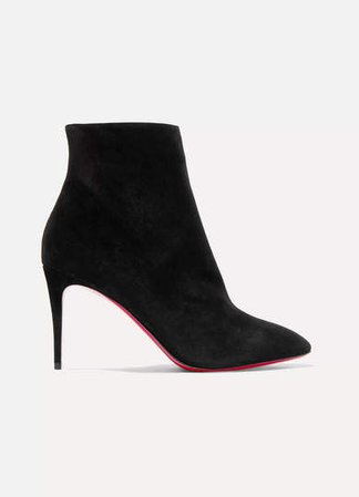 Eloise 85 Suede Ankle Boots - Black