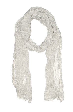 white and gray scarf