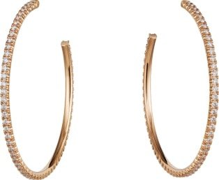 CRN8515095 - Etincelle de Cartier earrings - Pink gold, diamonds - Cartier