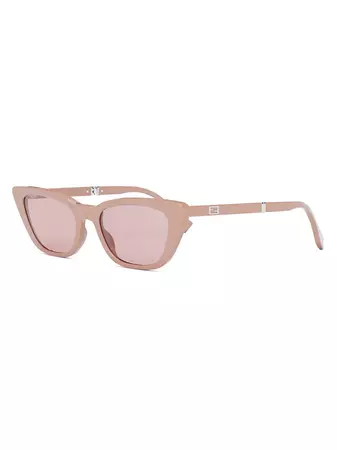 Shop Fendi Baguette 51MM Cat Eye Sunglasses | Saks Fifth Avenue