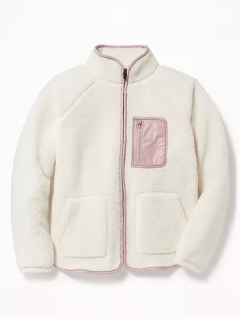 Go-Warm Sherpa Zip Jacket for Girls | Old Navy