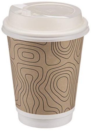 insulated Disposable Coffee Cups With Lids-12 Oz