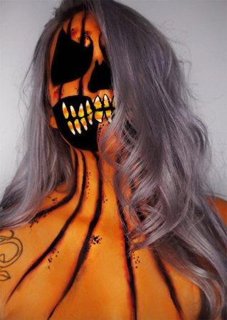 Halloween_makeup_ideas_pumpkin_terror_makeup_for_Halloween9.jpg (500×705)