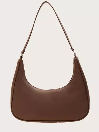 plain brown shoulder bag