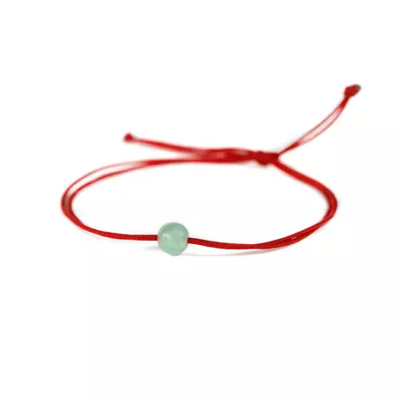 red rope bracelet jade