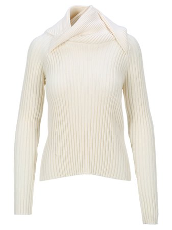 Y/project Snail Collar Ribbed Sweater