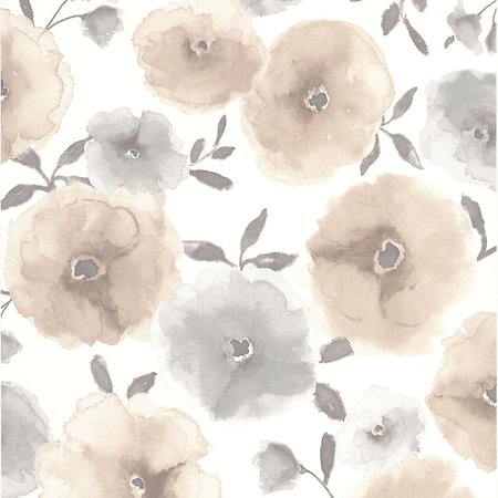 Graham & Brown Poppies Beige/Grey/Cream Wallpaper | The Home Depot Canada