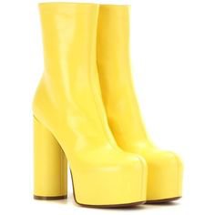 Yellow anke boots