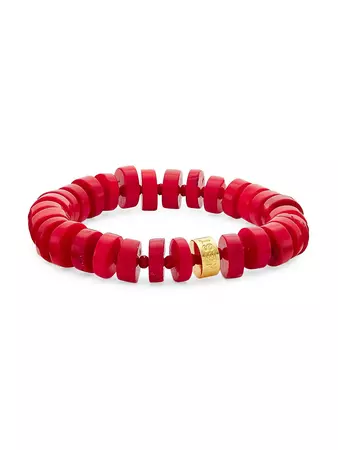 Nest Jewelry Red Coral Stretch Bracelet