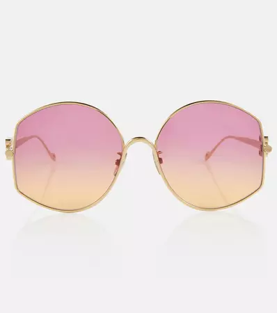 Round Sunglasses in Gold - Loewe | Mytheresa