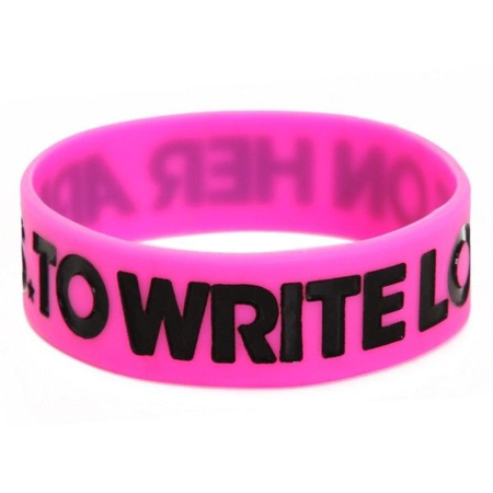 TWLOHA pink rubber bracelet
