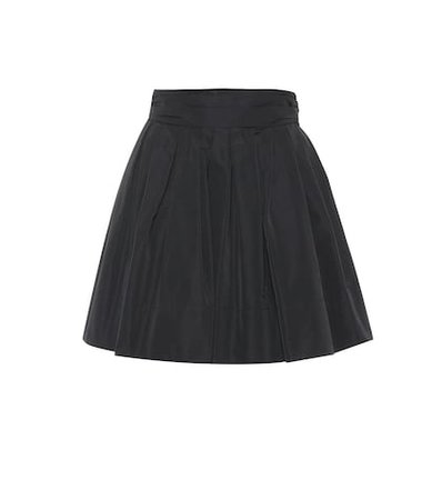 Cotton-blend faille miniskirt
