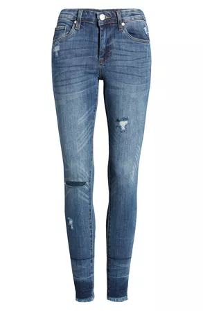 BLANKNYC The Bond Distressed High Waist Ankle Skinny Jeans (Low Blow) | Nordstrom