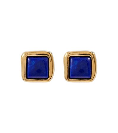 Sophie Buhai Mer 18kt gold stud earrings with lapis
